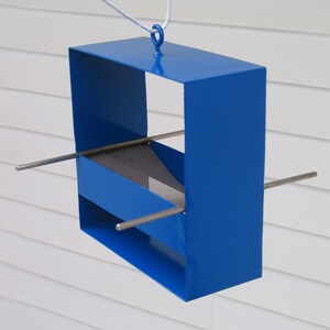 99 Modern Bird Feeder in Deep Blue image 3