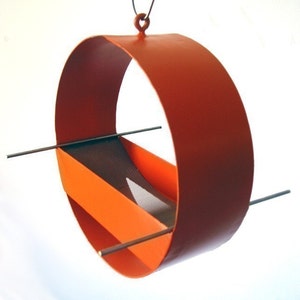 Charm Modern Bird Feeder in Orange image 3