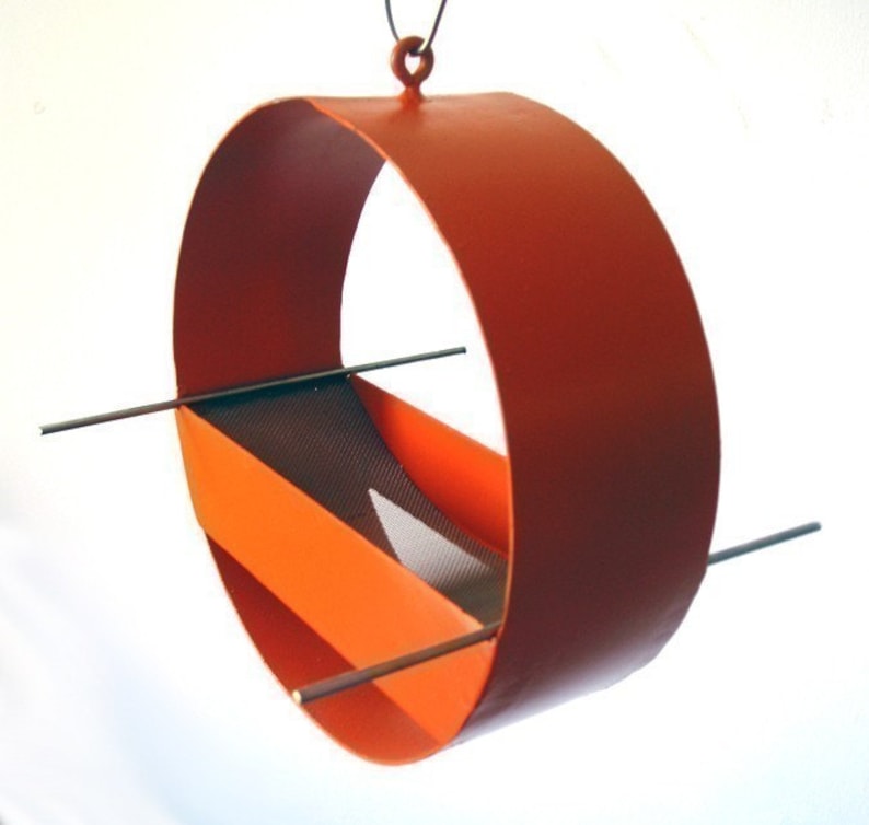 Charm Modern Bird Feeder in Orange image 3