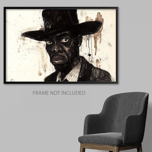 Black Hat, African American Art prints, civil rights art, black art canvas wall art 1