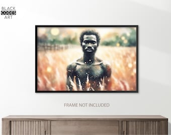 Black Man Portrait Art Print: African American Culture Poster