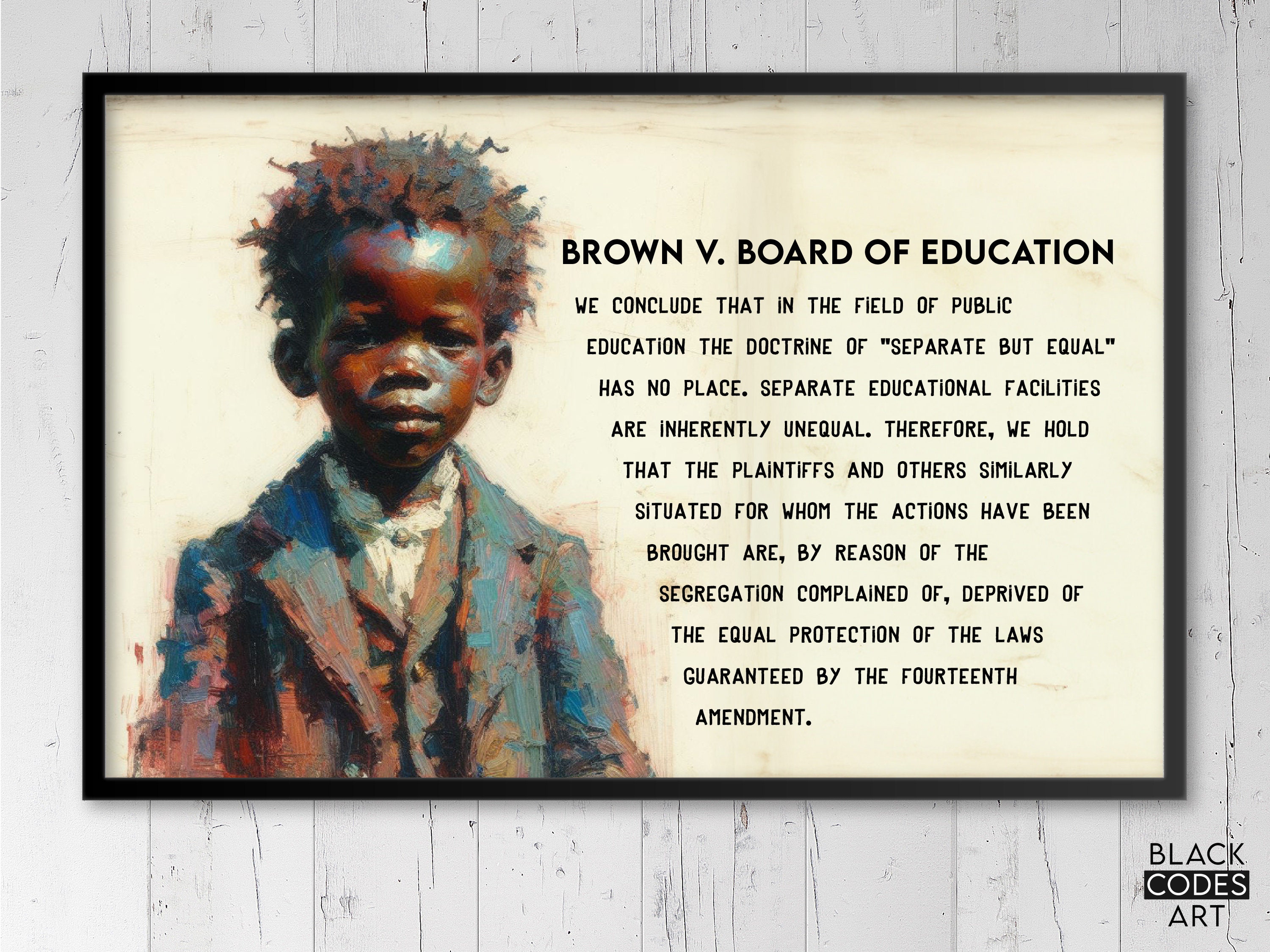 Brown V. Board of Education Poster, African American Art, Black Art ...