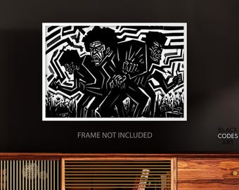 Black Rage Art Print, African American Culture, Urban Poster