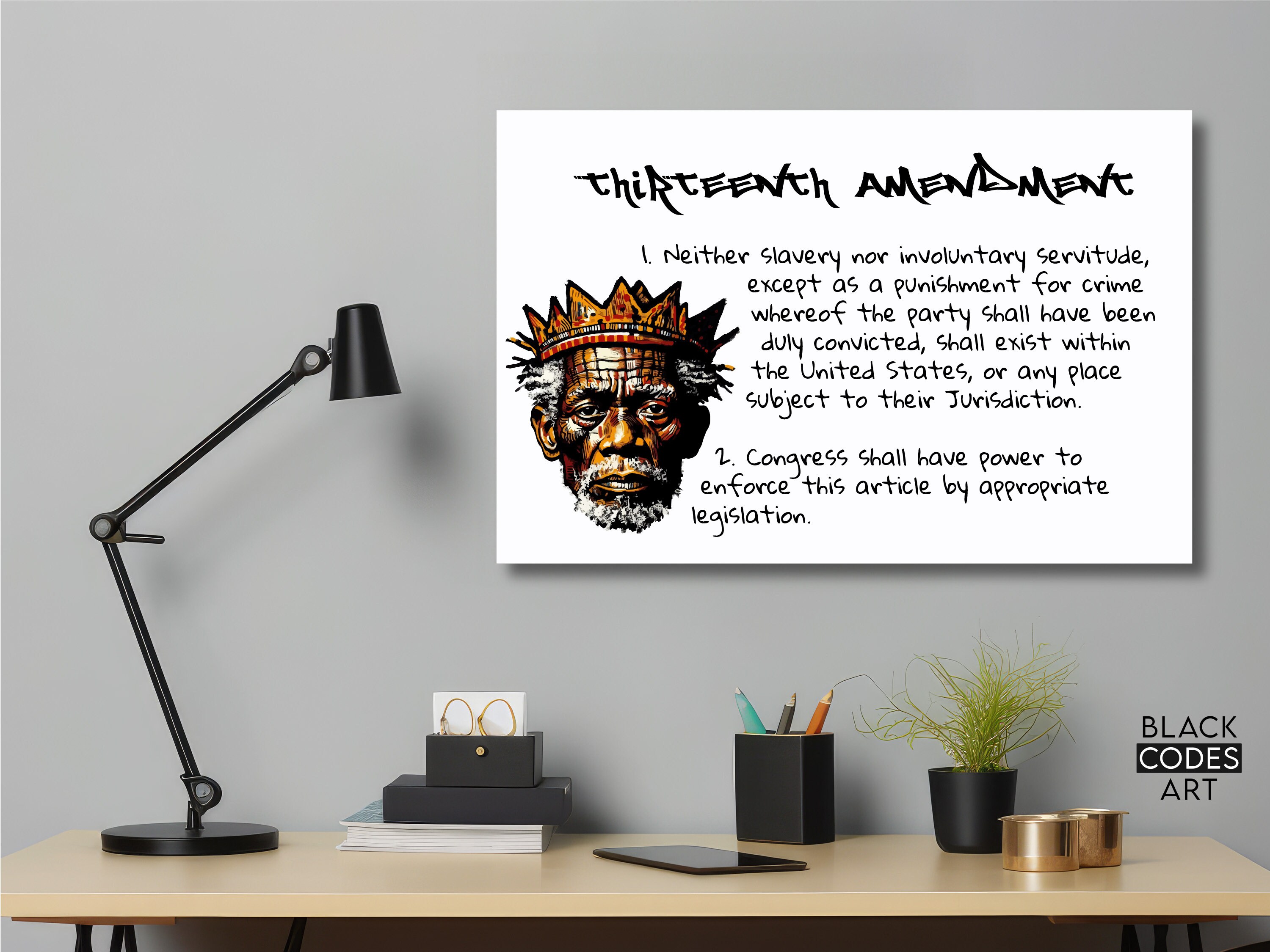 Thirteenth Amendment Art Print: African American Civil Rights (digital ...