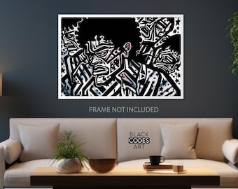 African American Art Print, Black Rage Portrait, Urban Culture