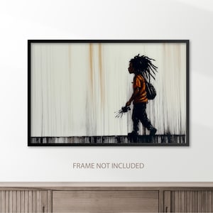 School Boy African American Art, Black Art, Culture, Urban Art, Poster, Boy