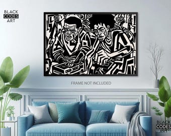 Black Art Poster, Rage 2, African American Culture Art Print