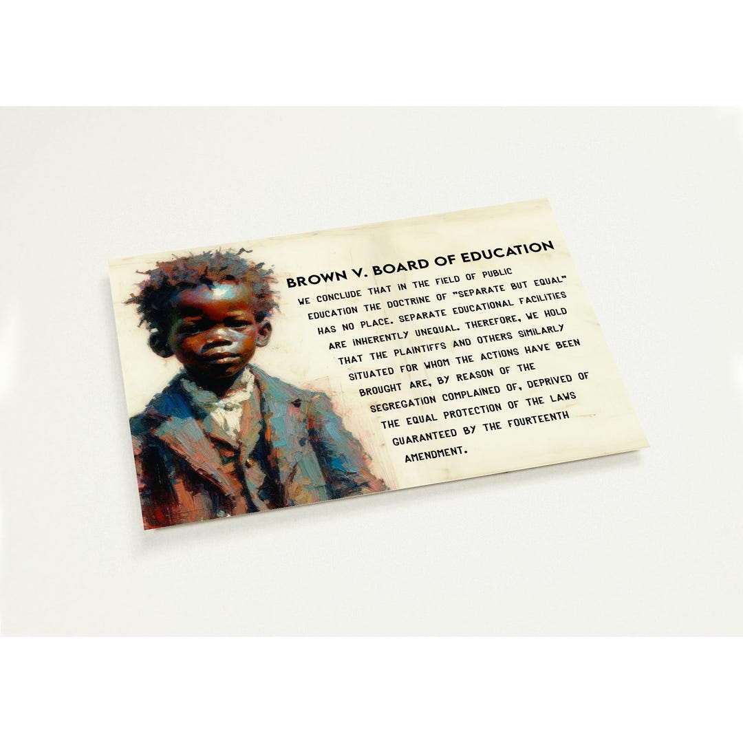 Brown V Board of Education Civil Rights Postcard Pack - African ...