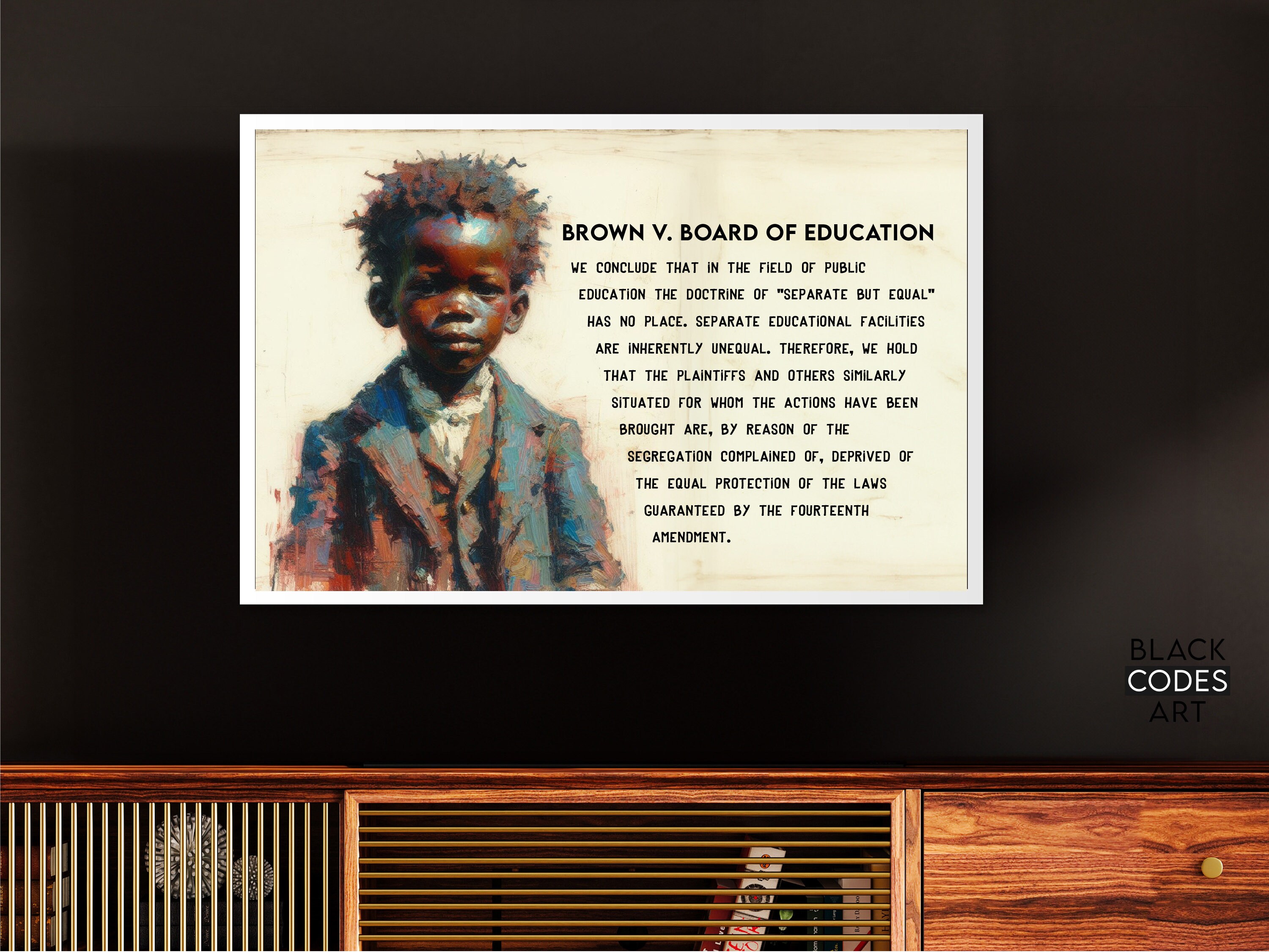 Brown V. Board of Education Art Print: Civil Rights, Social Justice ...