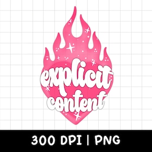 Explicit Content PNG (Pink Version) , Smutty PNG, Smut Fantasy, Romance Reader, Kindle, PNG, Contains Explicit Content, Bookish png