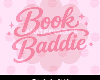 Book Baddie PNG SVG / Gráfico de lector BookTok (Descarga digital)