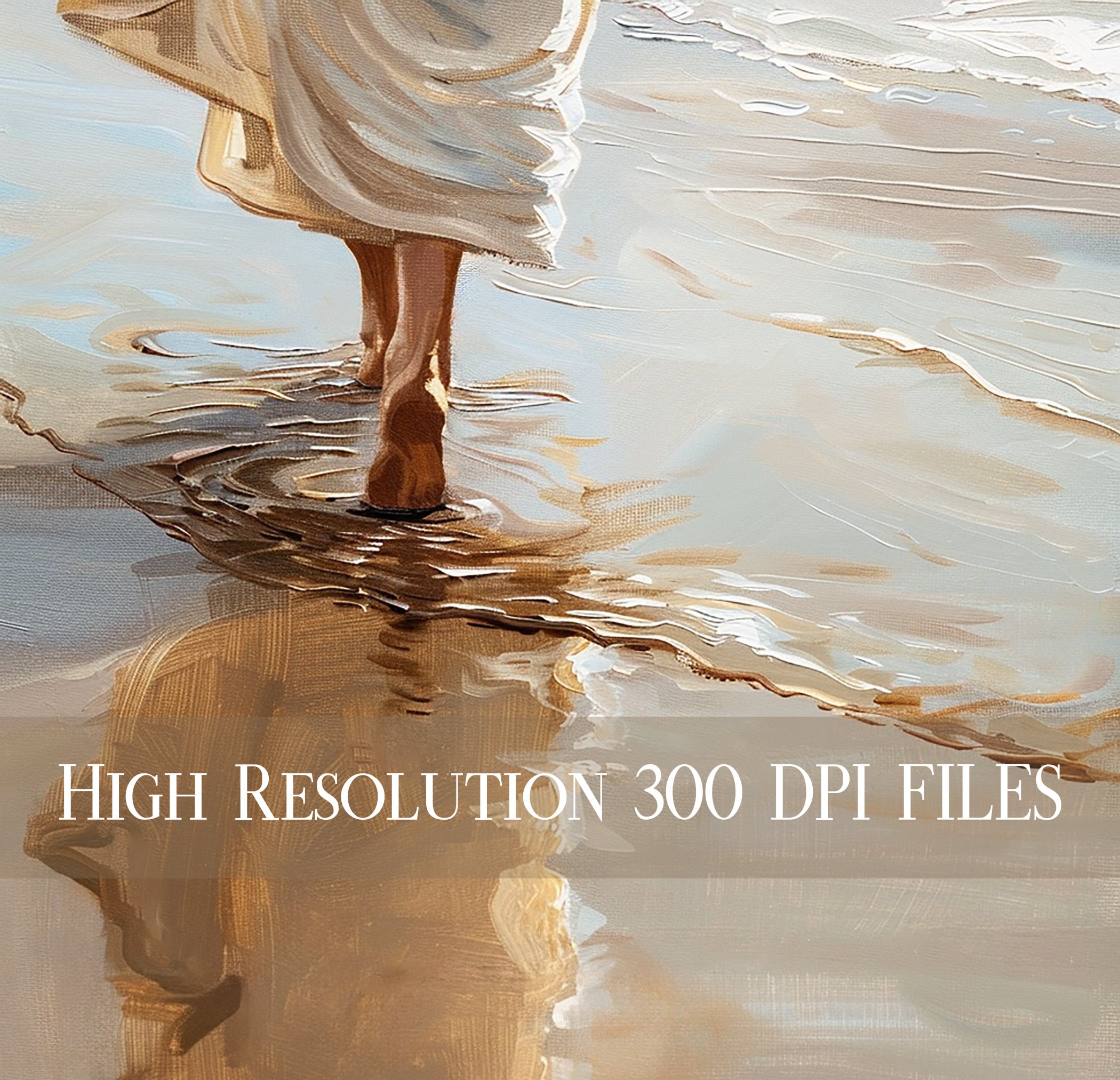 Jesus Christ Walking on Water, Christian Art, Digital Jesus Portrait, I ...