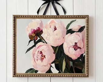 Pink Peonies Printable Wall Art | Horizontal Landscape Floral Print | Spring,  Summer Decor | Instant Download | Pink, Green Botanical