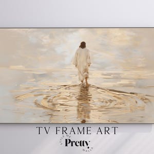 Jesus Walking on Water Samsung Frame TV Art | Faith Based Television Art | Religious Digital TV JPG Download