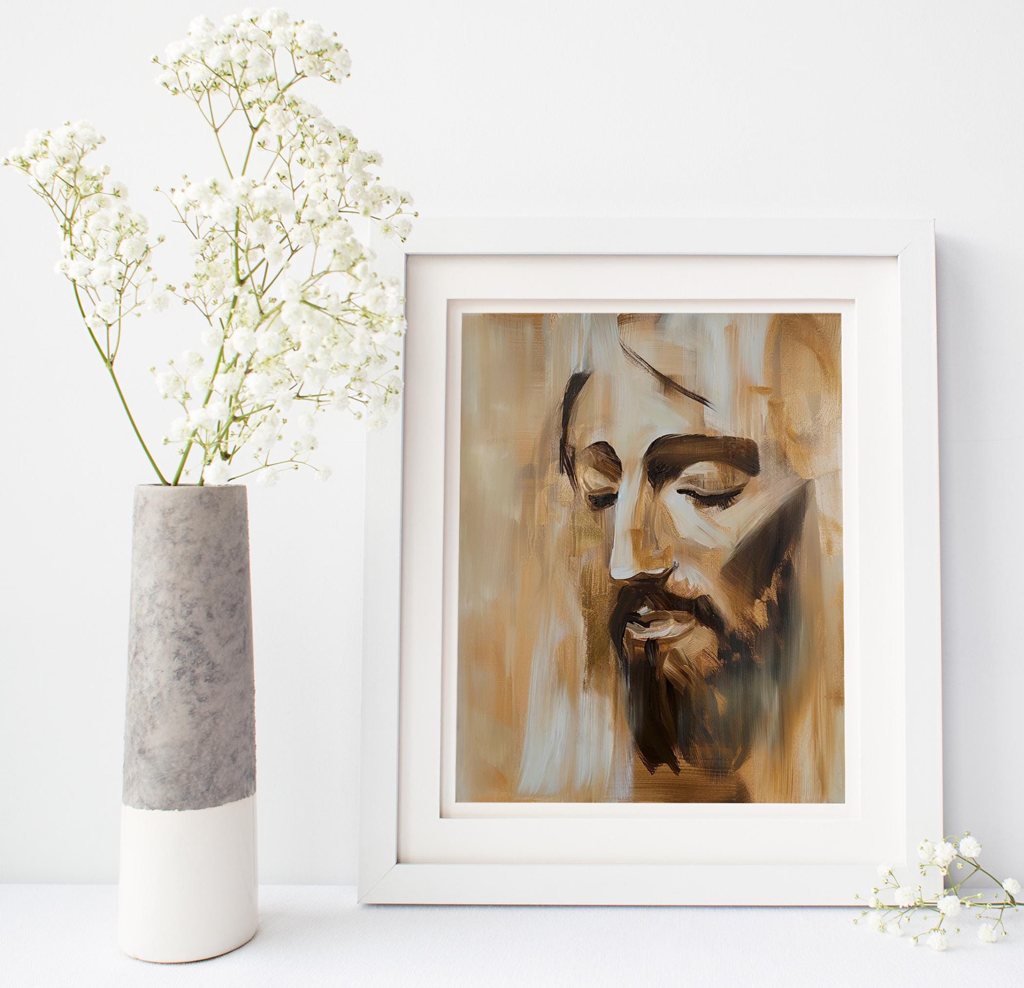 Abstract Jesus Portrait Printable Wall Art, LDS Christian Wall Art ...