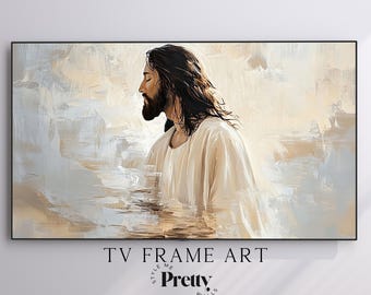 Jesus the Savior Samsung Frame TV Art | Faith Based Television Art | Religious Digital TV JPG Download