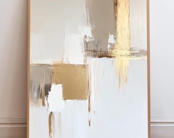 Gold Abstract Art Print, Modern Minimalist Decor (Digital Download)