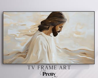 Jesus on Water Samsung Frame TV Art | Faith Based Television Art | Religious Digital TV JPG Download