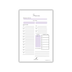 A5 Notepad - Daily Notepad - Daily Note Pad - To Do List Notepad - Daily Planner - Organizer - White Stationery - Gift for Women