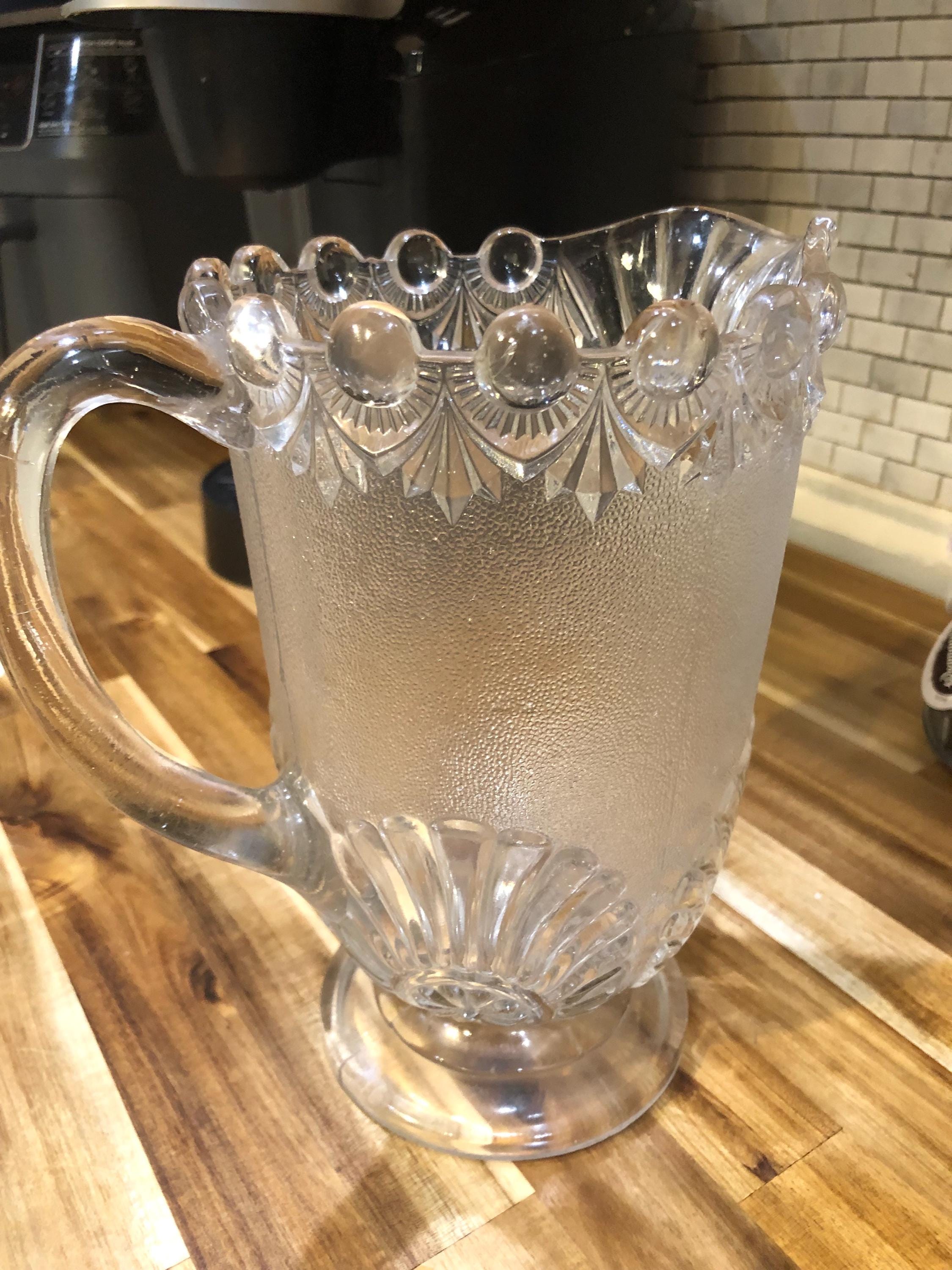 Exquisite Antique Westmoreland Shell and Jewel Pattern Water Pitcher Circa 1893