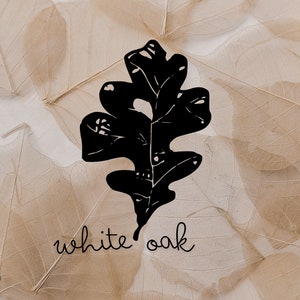 White Oak Leaf Rubber Stamp, Handmade Stamp for Autumn, Scrapbooking Tool, DIY Craft Supply, DIY Stationery Accessory, Autumn Leaf Printing