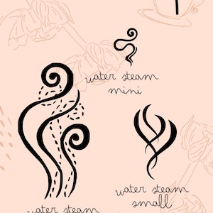 Water Steam Rubber Stamp: DIY Crafting Stamp