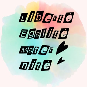 Liberté Égalité Maternité Stempel, Mutterschaft feministische Stempel, Frauenkraft-Stempel, Französischer Satz-Stempel, Geschenk für Aktivistin, Empowerment-Stempel