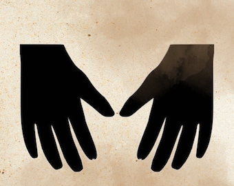 Juego de sellos de goma con forma de mano: Scrapbooking, creación de tarjetas