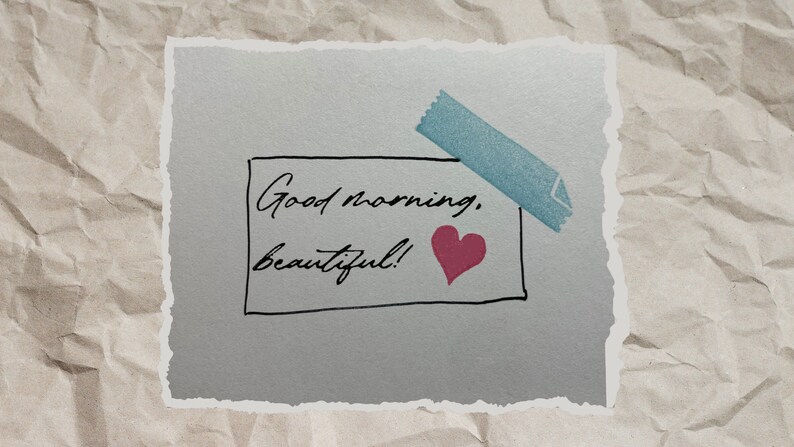 Good Morning Beautiful Rubber Stamp, Card Making Supplies, Scrapbooking ...