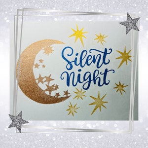 Stempel vakantie stille nacht, kerstwensen kaarten maken, seizoensambachten, doe-het-zelfprojecten, vakantiegroetenstempel, scrapbooking