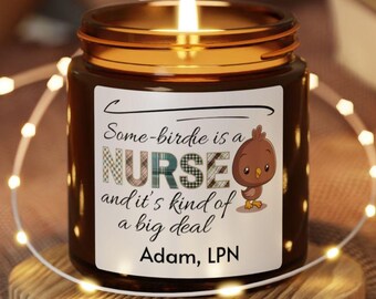 Personalized Gift Nurse for Nursing Graduation, Custom Candle for Nursing Graduate