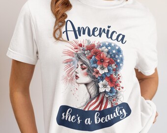 Womens America 250 Years 1776-2026 T-Shirt | Patriotic Fireworks Americana