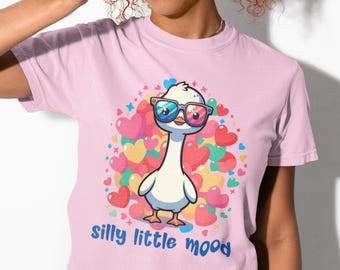Silly Little Mood Shirt, Cute Chaos Goose Summer T-shirt