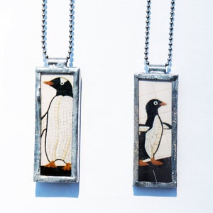 Penguin Pendant features image from NYC Subway Mosaic near Central Park image 1