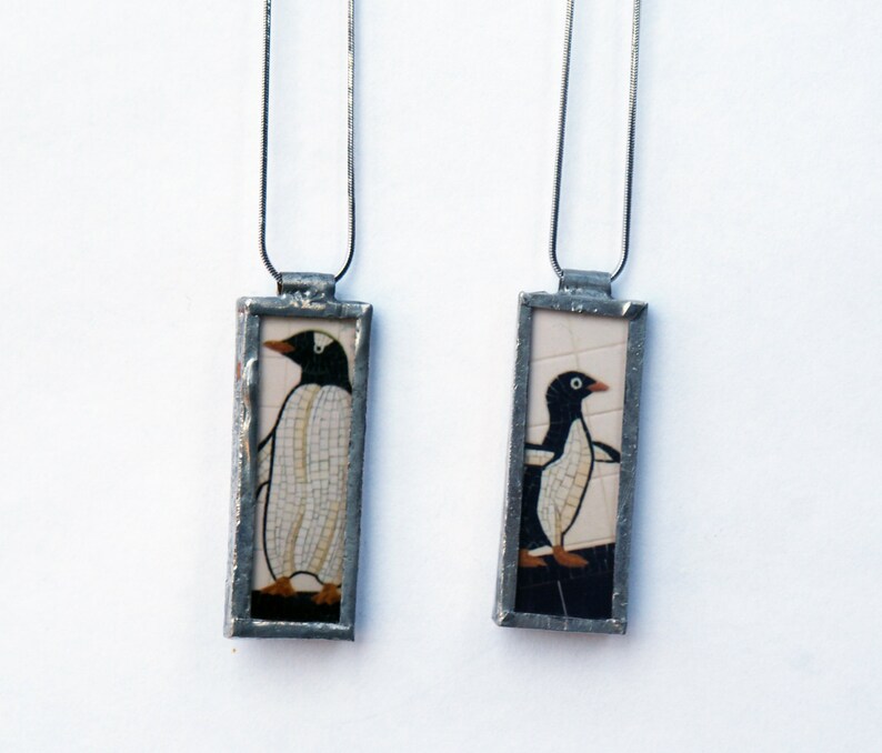 Penguin Pendant features image from NYC Subway Mosaic near Central Park image 2