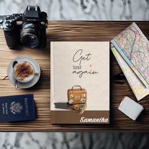 Personalised Travel Journal Hardcover Wanderlust Diary Gift for Him Her Friend Vacation Memory Notebook Trip Keepsake Book for Travelers