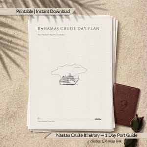 Nassau Day Planner Bahamas Port Guide Printable Travel Itinerary Cruise Ship Map Digital Download