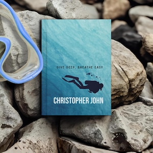 Personalised Scuba Diving Travel Journal Blue Ocean Diary Planner Gift for Marine Biologist Sea Diver Memory Notebook for Ocean Lovers