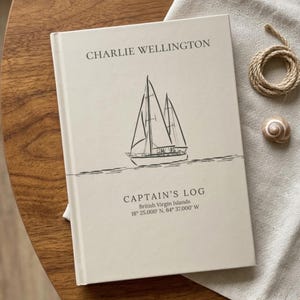 Sailing Journal Captains Log Personalized Voyage Notebook British Virgin Islands Travel Diary Custom Sailing Gift Nautical Adventure Book