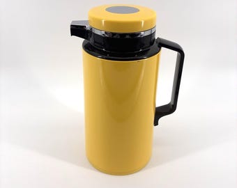 Corning Thermique Gelbe Karaffe – 1 Qt Vintage Isolierkanne – Mid Century Modern (INS)