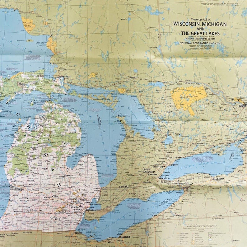 Vintage 1973 Close up USA Map National - Il 794xN.6615599217 Ix9y