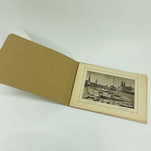 Livre de cartes postales avec photos en noir et blanc, Zurich, Suisse antique 23 x 6 po (X7)