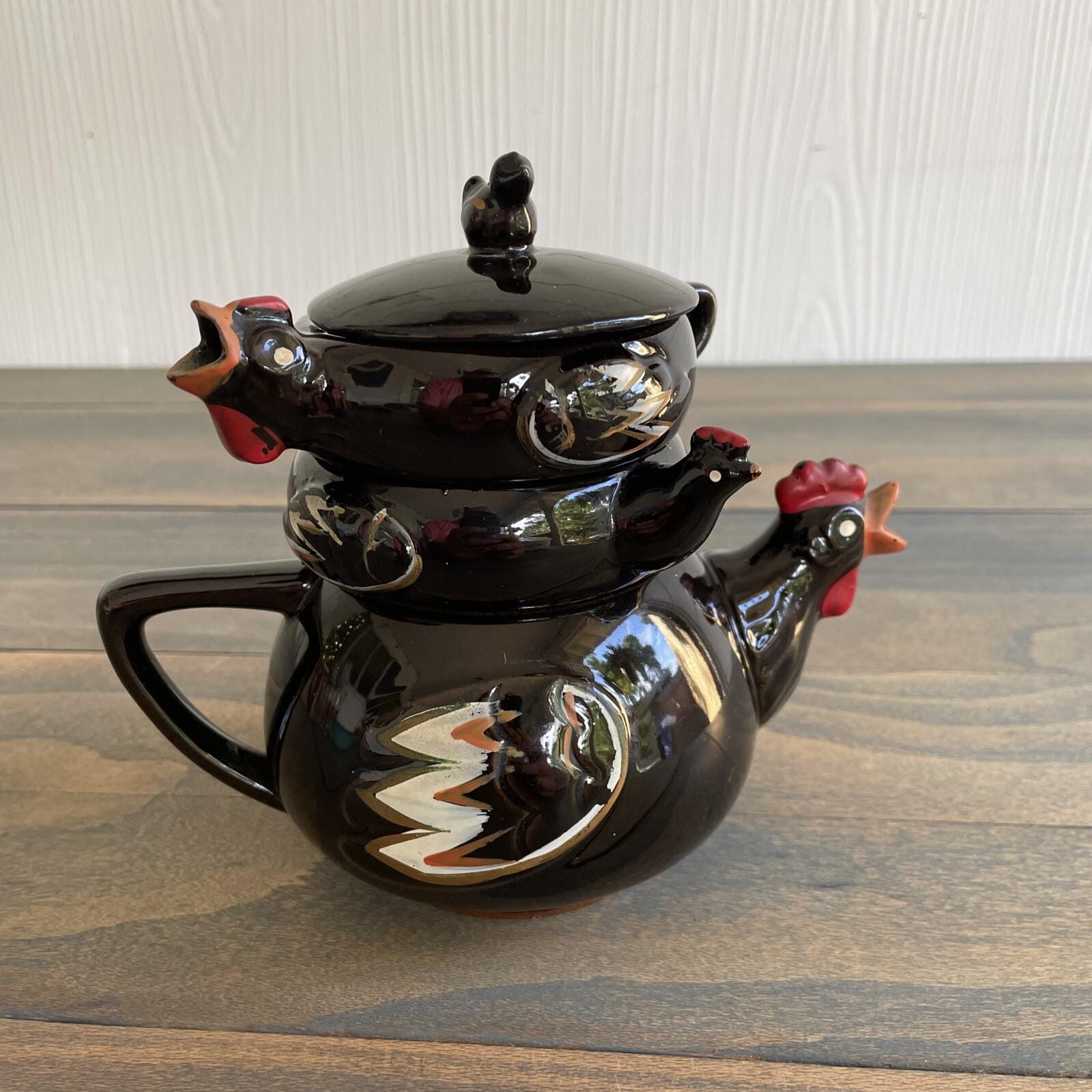 Poshmark Redware Stacking Tea Set Vintage Pico Stacking Chicken