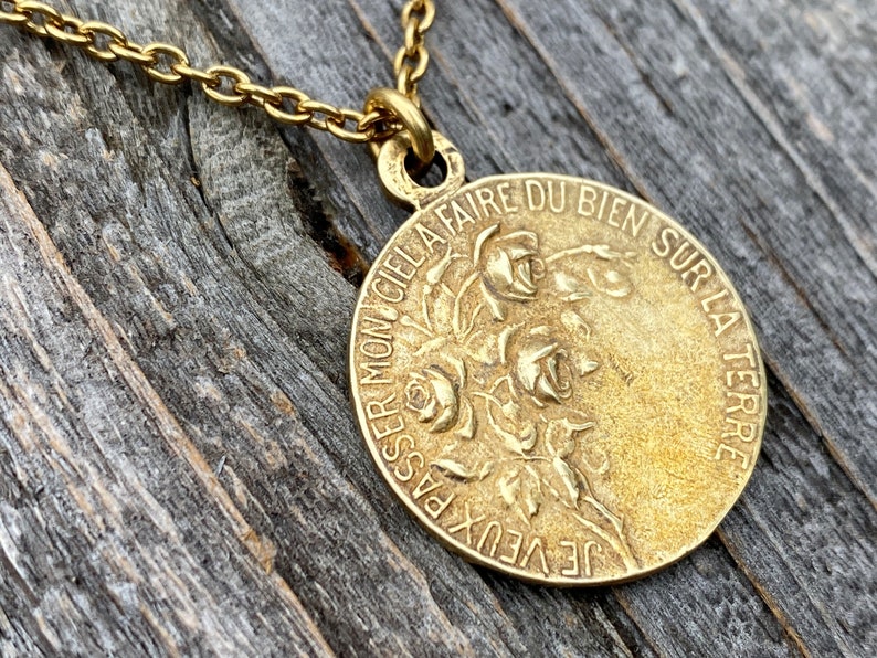 Antique Gold Rare St Therese of Lisieux Medal Necklace French Etsy