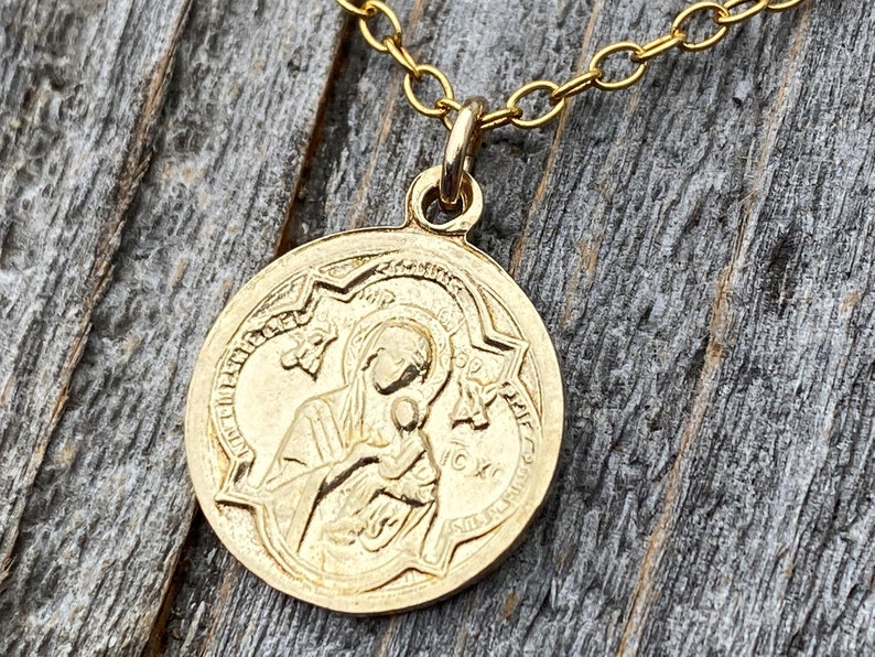 Gold St Gerard Majella Medal and Necklace by French Artist Etsy