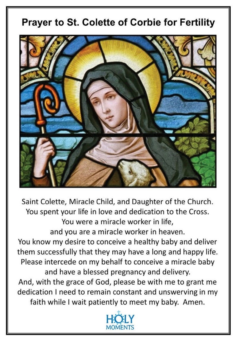 Fertility Saint Colette of Corbie Bronze Medal and Necklace, by French ...