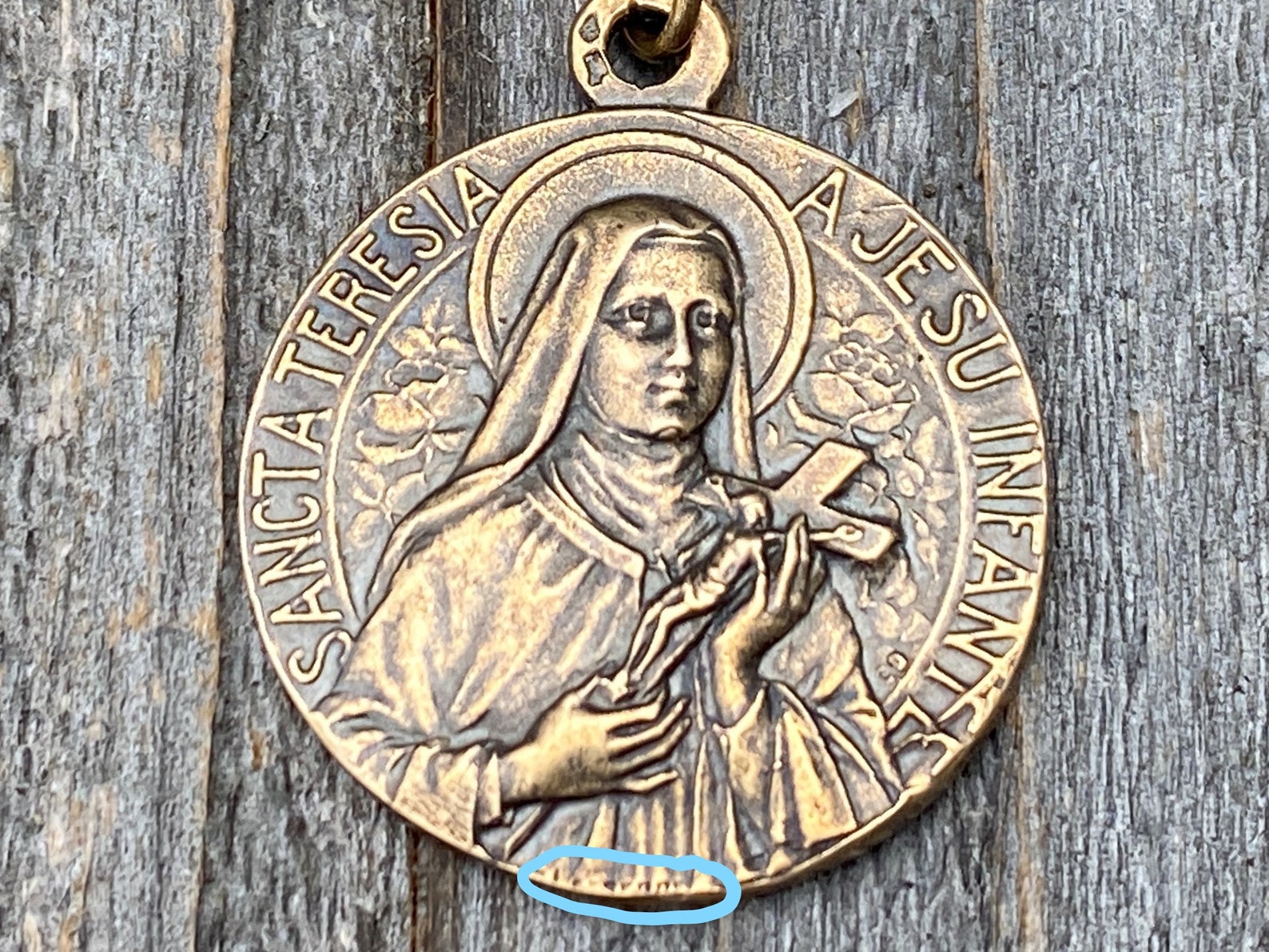 Bronze Rare St Thérèse of Lisieux Medal & Necklace French Etsy