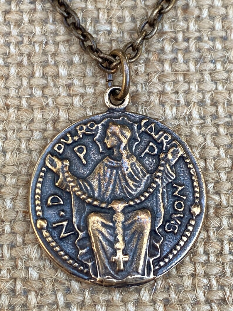 Bronze Notre Dame Du Rosaire, Our Lady of the Rosary Pray for Us ...