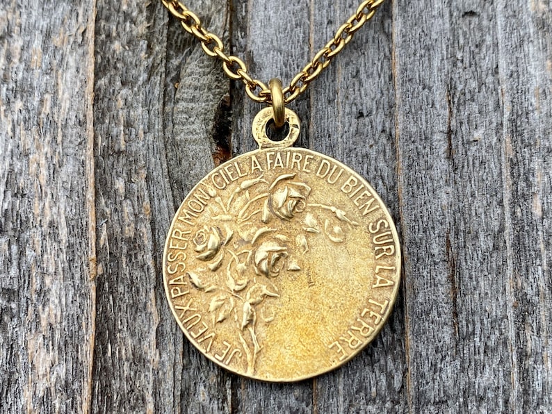 Antique Gold Rare St Therese of Lisieux Medal Necklace French Etsy