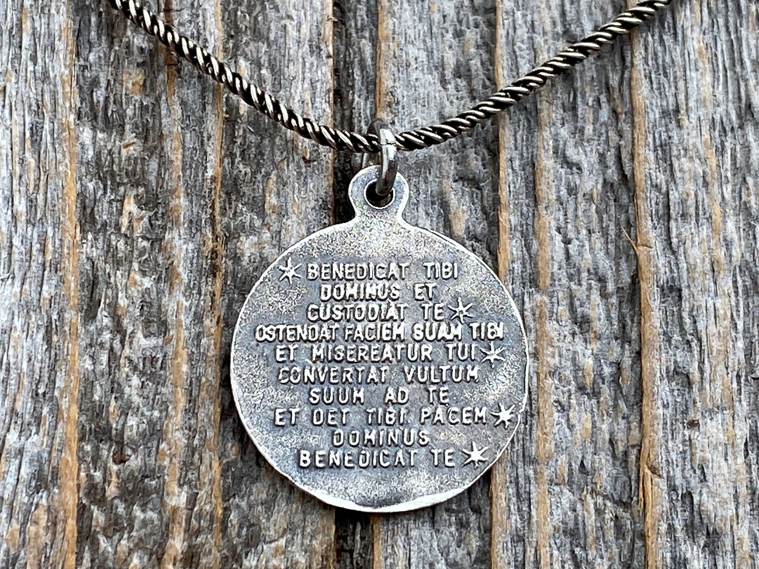 Sterling Silver St Francis of Assisi Blessing Medal Pendant on Necklace ...